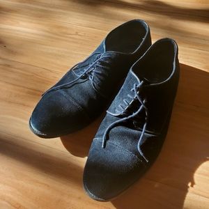SOLD: Alfani suede lace up dress shoes cap toe oxford
